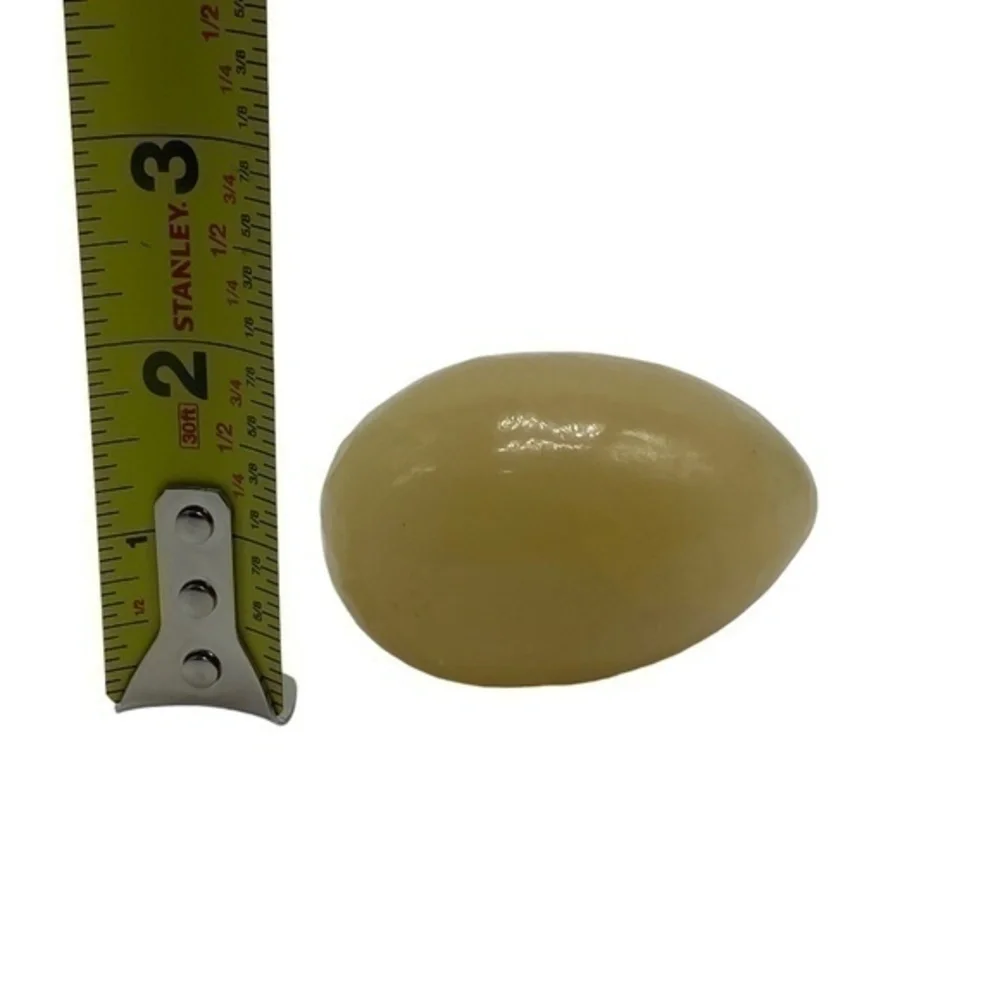 Marble Cream and Veining Egg Shape Home Decor